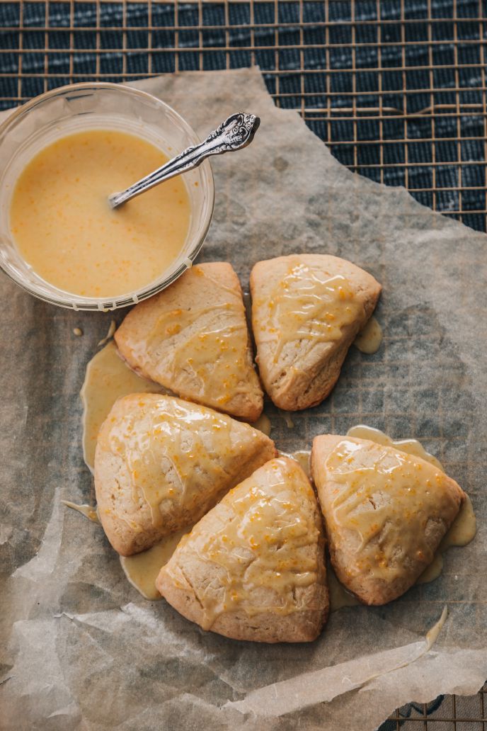 Cinnamon Scones with Orange Spiced Glaze Baked by Claire